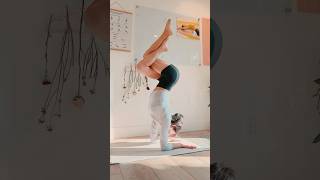 Forearm stand with eagle legs #yoga #inversion #armbalance #yogamom #corestrength #core #strength