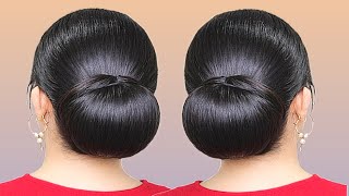 Quick New Updo Hairstyles Without Donut 🧿 Easy Hair Bun Styles F Wedding F Long Hair #Hairstyling 