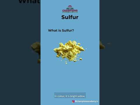 Sulfur- Sulphur: types