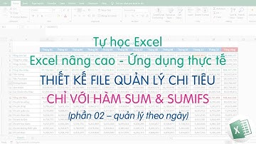 Tự học Excel | Lập file quản lý chi tiêu theo ngày đơn giản (chỉ dùng  SUM & SUMIFS)