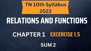 TN 10 Maths Relations and Functions New Syllabus Ex 1.5 sum 2