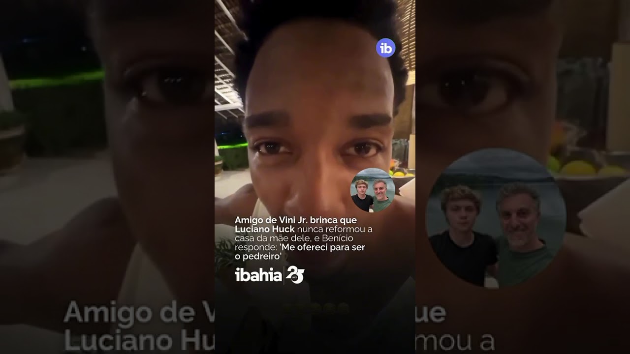Amigo de Vini Jr. brinca que Luciano Huck nunca reformou a casa da mãe dele, e Benício responde 
