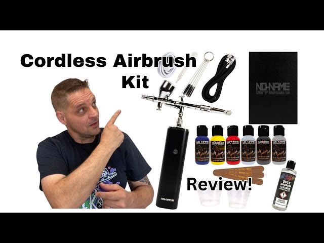 Casubaris Cordless Airbrush Kit with rechargeable auto stop dual action  Airbrush 