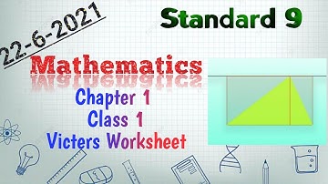 Victers std 9 Maths | Chapter 1 | Notes and worksheet | Kite Victers Mathematics std 9 | worksheet
