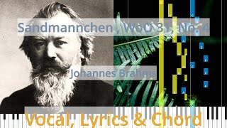 ?Chord & Lyrics, Sandmannchen , WoO 31, No. 4, Johannes Brahms, Synthesia Piano