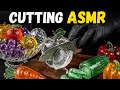 Glass Fruit &amp; Vegetable Cutting ASMR 🥒🍎 | Satisfying Crunch Sounds | Relaxing Knife Cuts