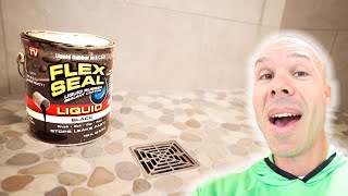 I Tiled this Shower with FLEX SEAL!!! --- ACTUAL JOB