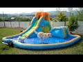 마당에 워터파크를 설치했어요 🌊 ｜ I Built a Water park in my Backyard for My DOGS! 🌊