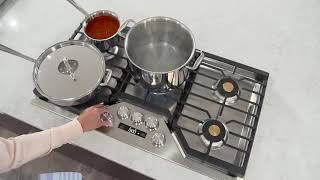 Precison Knobs with Sapphire Glass   Monogram Gas Cooktops Net Worth