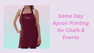 Same Day Apron Printing for Chefs & Events - T Shirt Printing London