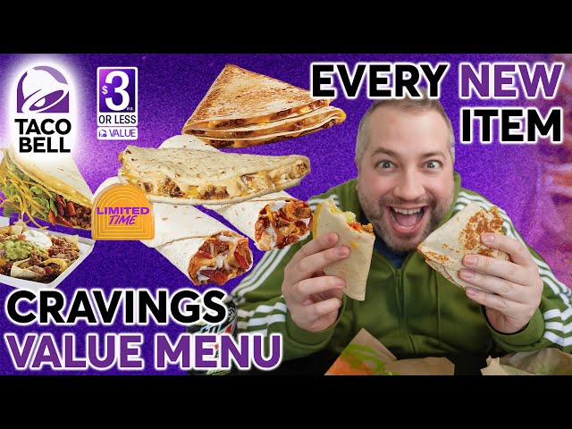 Taco Bell® STACKER Review 🌮🔔🧀🔺 Cravings Value Menu! 💵 Peep THIS Out!  🕵️‍♂️ 