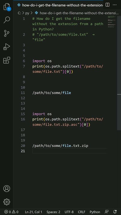 string - How do I get the filename without the extension from a path in ...
