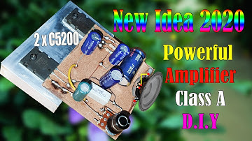Powerful Amplifier With Two 2SC5200 Transistors | Output Capacitors | Class A