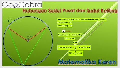 Hubungan Sudut Pusat dan Sudut Keliling Lingkaran dengan Geogebra