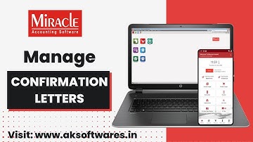 Learn How To Manage Confirmation Letters with Miracle Accounting Software -Hindi | AK Softwares 2023