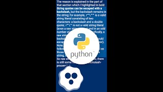 Why can't Python's raw string literals end with a single backslash? #shorts