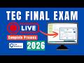 TEC Final Exam Live Process 2026 | TEC Exam Kaise De 2026 | CSC TEC Real Questions and Answers 2026