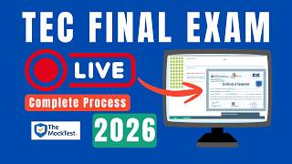 TEC Final Exam Live Process 2026 | TEC Exam Kaise De 2026 | CSC TEC Real Questions and Answers 2026