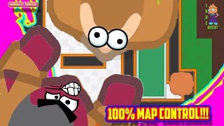 Braains.io World Record Gameplay 100% Map Control 170,000K Score New Io Game Tips & Strategy