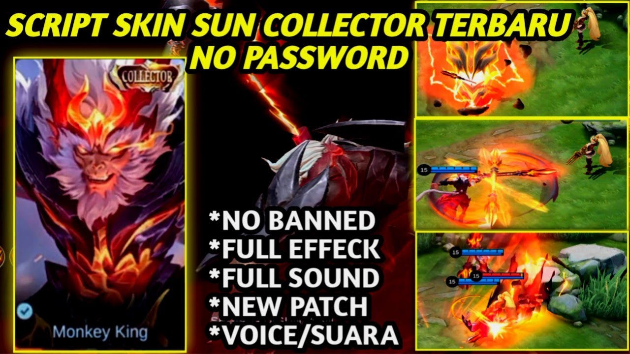 SCRIPT SKIN SUN COLLECTOR FULL EFFECT VOICE - NEW PATCH | NO PASSWORD MLBB TERBARU