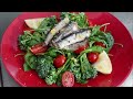 Arugula Salad with Lightly Smoked Sardines and Homemade Vinaigrette