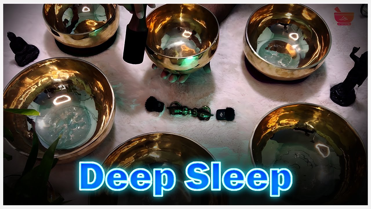 Deep Sleep Meditation with Tibetan Singing Bowl | Fall Asleep Instantly