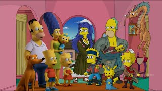 The Simpsons S26E04 Anime \& Cartoon Reference Scene