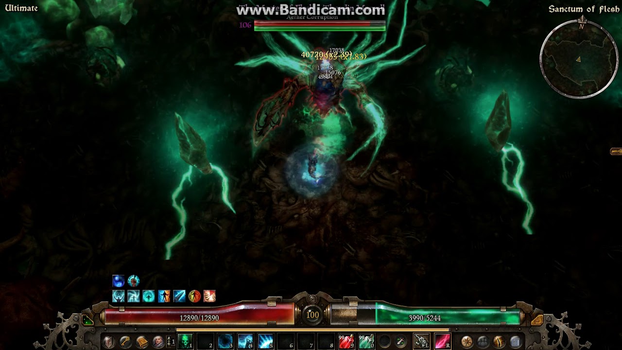 Grim Dawn Aether DE Spellbinder Facetank Master of Flesh Theodin Marcell Boss