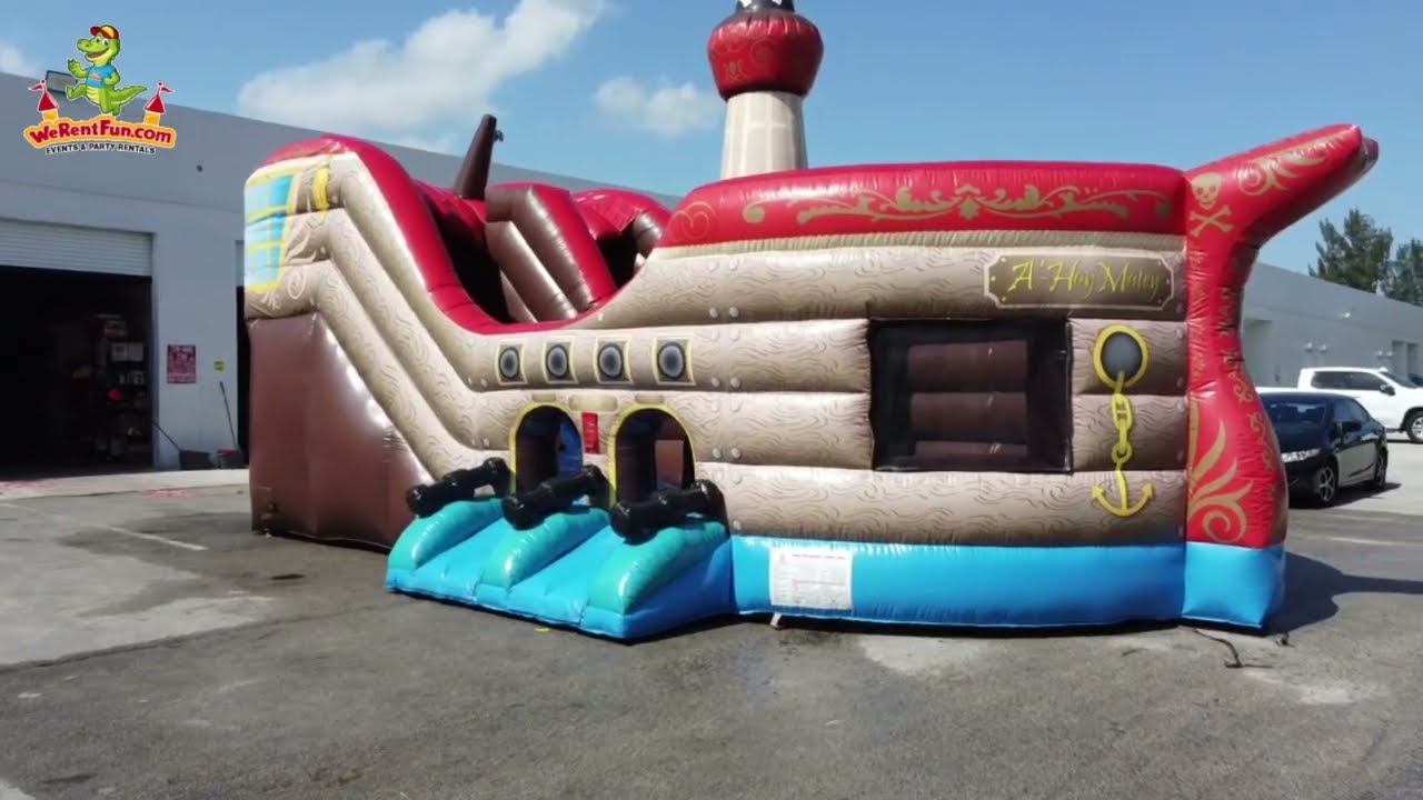 Black Pearl Pirate Ship Water Slide Rental Near Me 20x5x7mH Giant