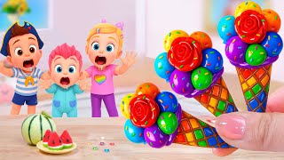Amazing Rainbow Ice Cream🍦🌈 How To Make Mini Rainbow Ice Cream Decorating Ideas ✨ Sweet Cake Master