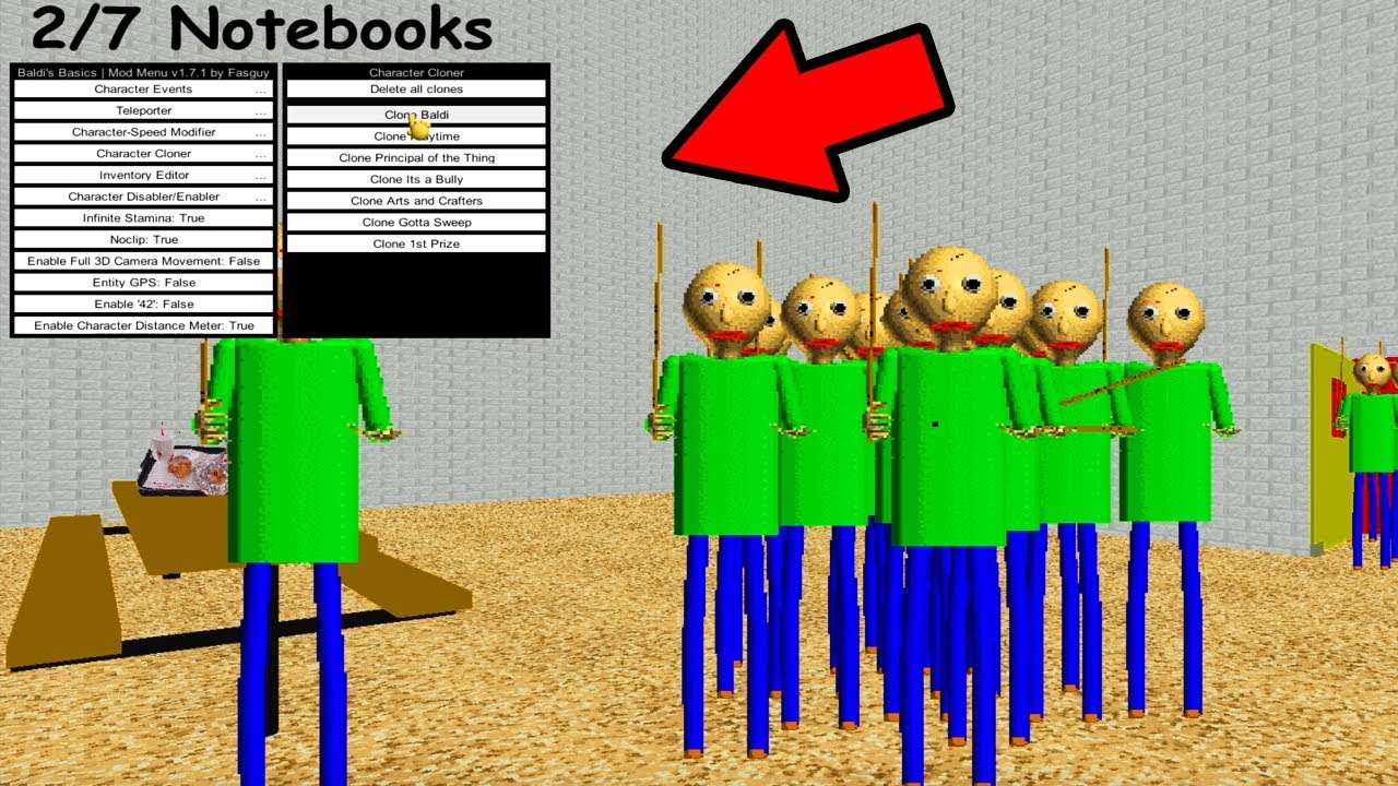 BALDI'S BASICS HACKS AND CHEATS!!! Baldi's Basics Mod Menu [Baldi