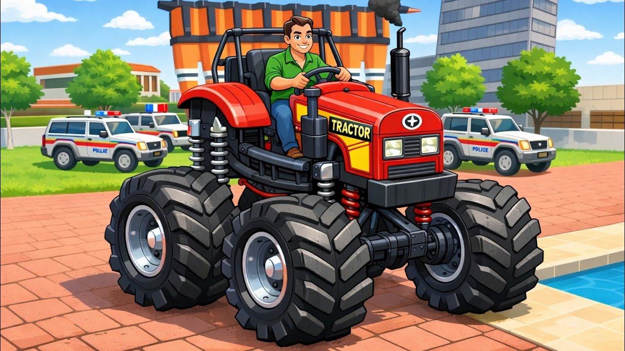 🕹️Modified monster tractor 🚜 GangsterLife in Indian Streets | Open WorldGamegame for android⛽
