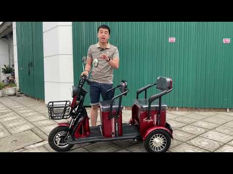 Video xe điện 3 bánh hai hàng ghế riêng biệt chở trẻ em đi... - youtube