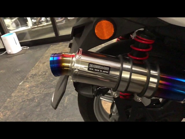 SEA5J シグナス X SR ﾌﾙｶｽﾀﾑ ビームスマフラーサウンド BEAMSチタン