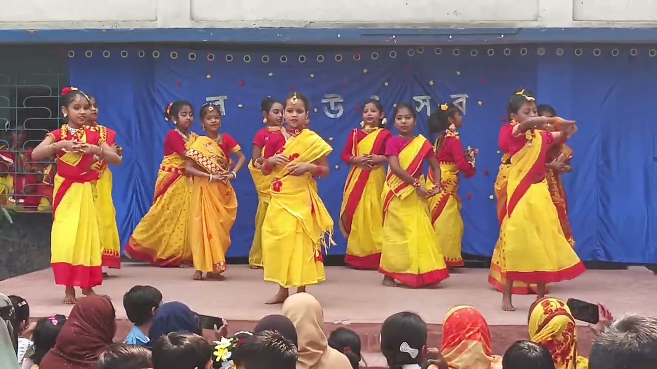 স্কুলের বসন্ত উৎসবের অনুষ্ঠান 💃👯‍♀️#long video #youtubevideo #dance#trending #dooludthsob