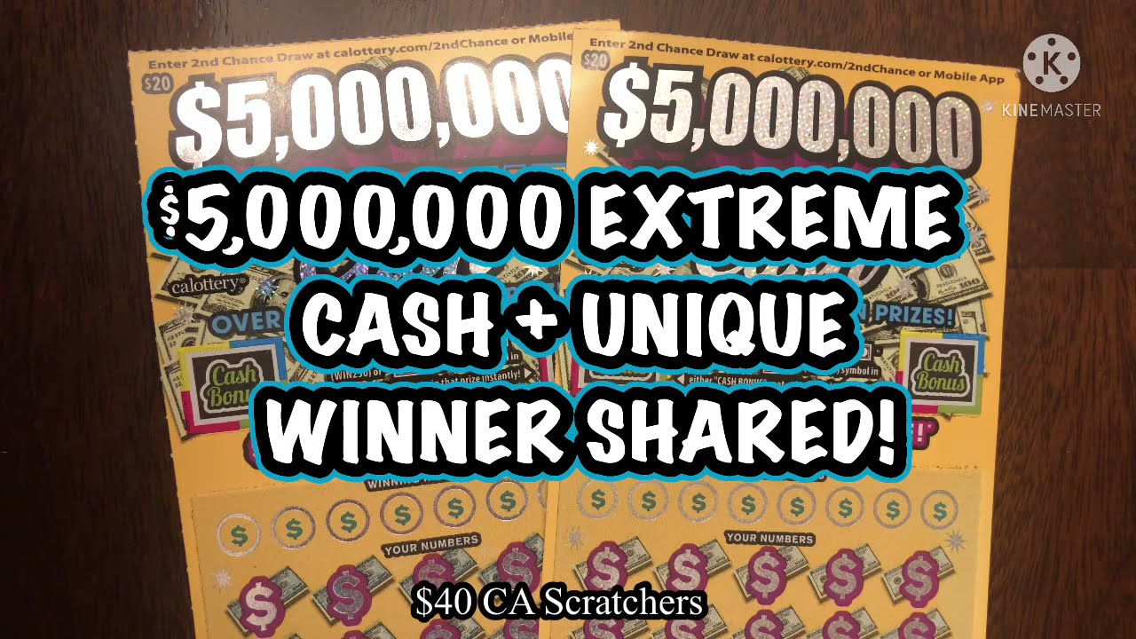 5,000,000 EXTREME CASH + UNIQUE WINNER SHARED! 40 CA Scratchers YouTube