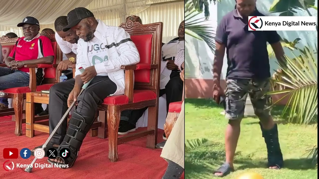 Trans Nzoia Governor George Natembeya Seen Walking After Christmas Accident.