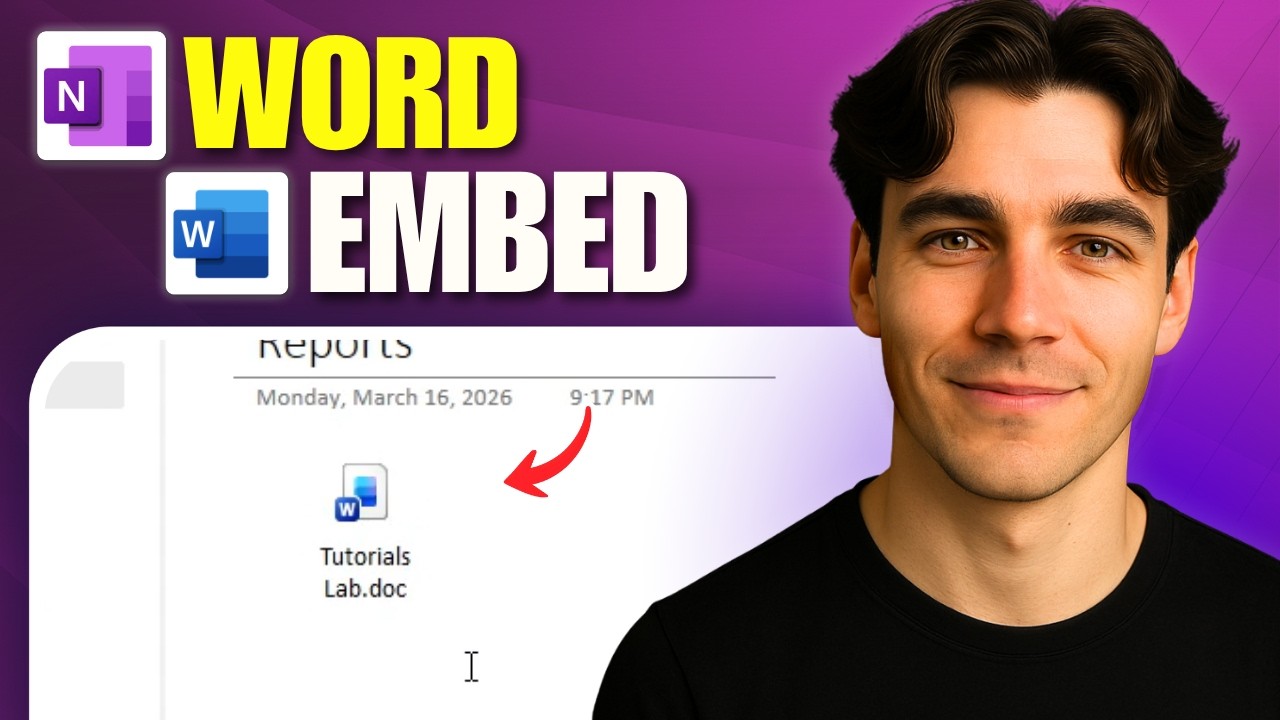 How To Embed A Word Document In OneNote (Tutorial 2026) - YouTube