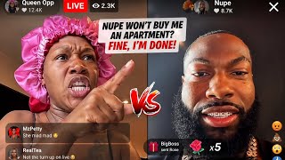 Queen opp upset Nupe hasn't put her in a apartment so she exposes their conversation 