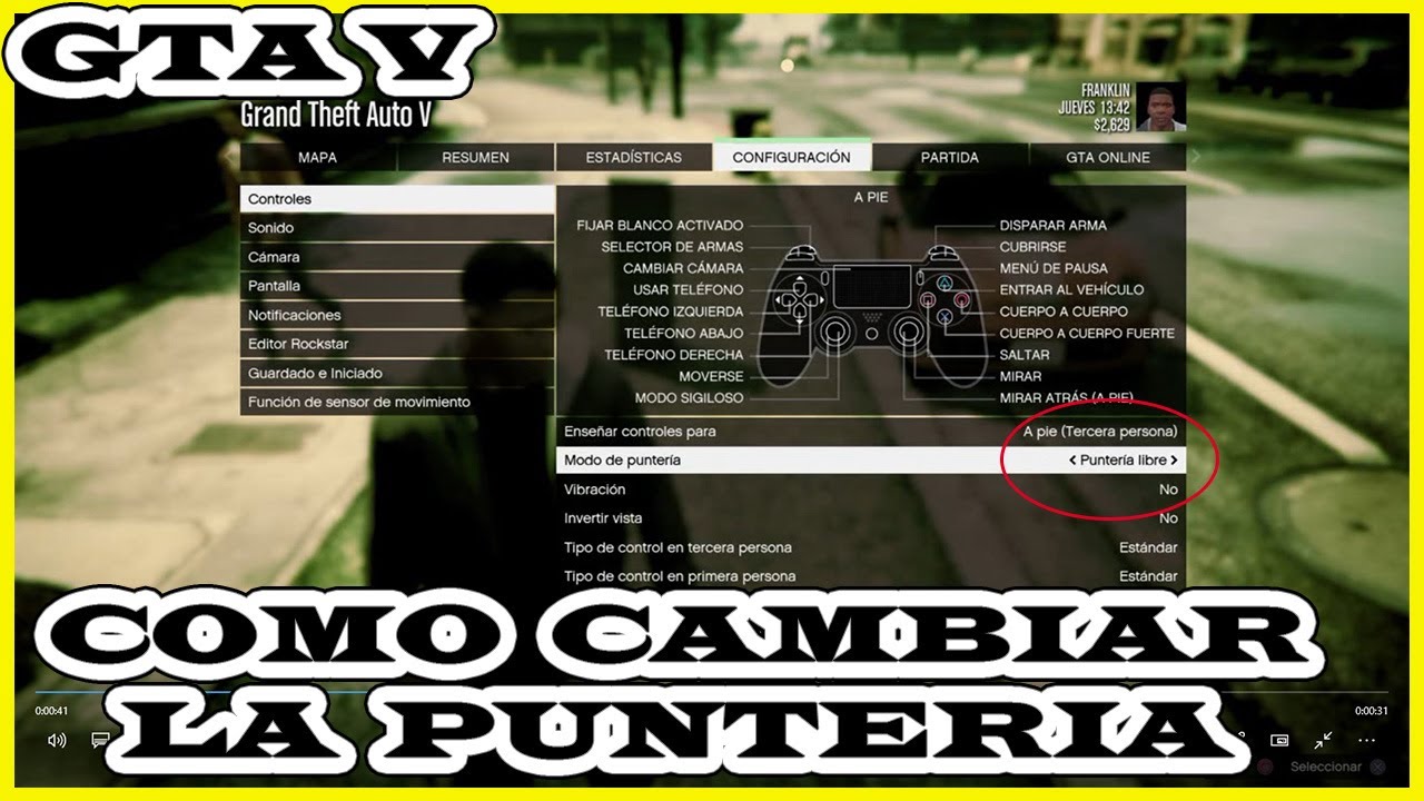 COMO CAMBIAR LA PUNTERIA EN GTA V . Camper 69 - YouTube