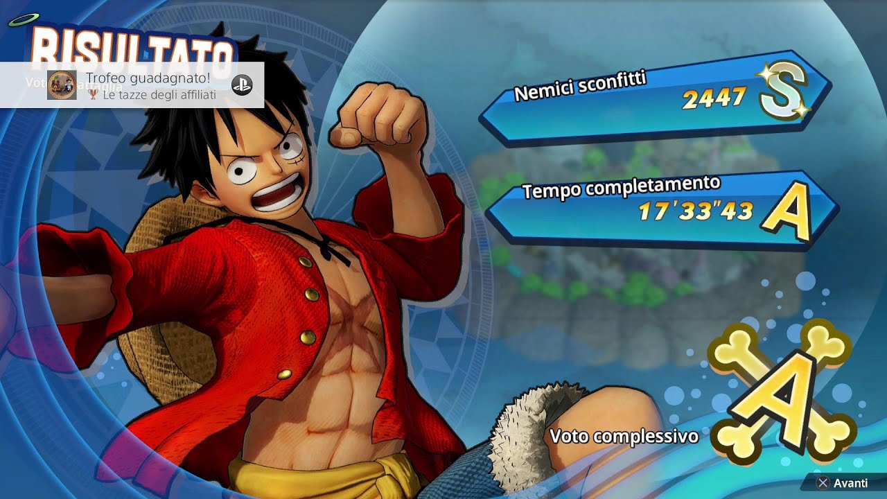 One Piece: Pirate Warriors 4 - PS4 - Trofeo Bronzo - Le tazze degli  affiliati - #6 
