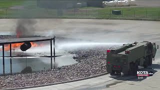 South Dakota and Nebraska National Guard collaborate at Ellsworth Air Force Base for fire trainin...