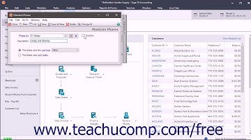 Sage 50 2018 Tutorial Creating Phases for Jobs Sage Training