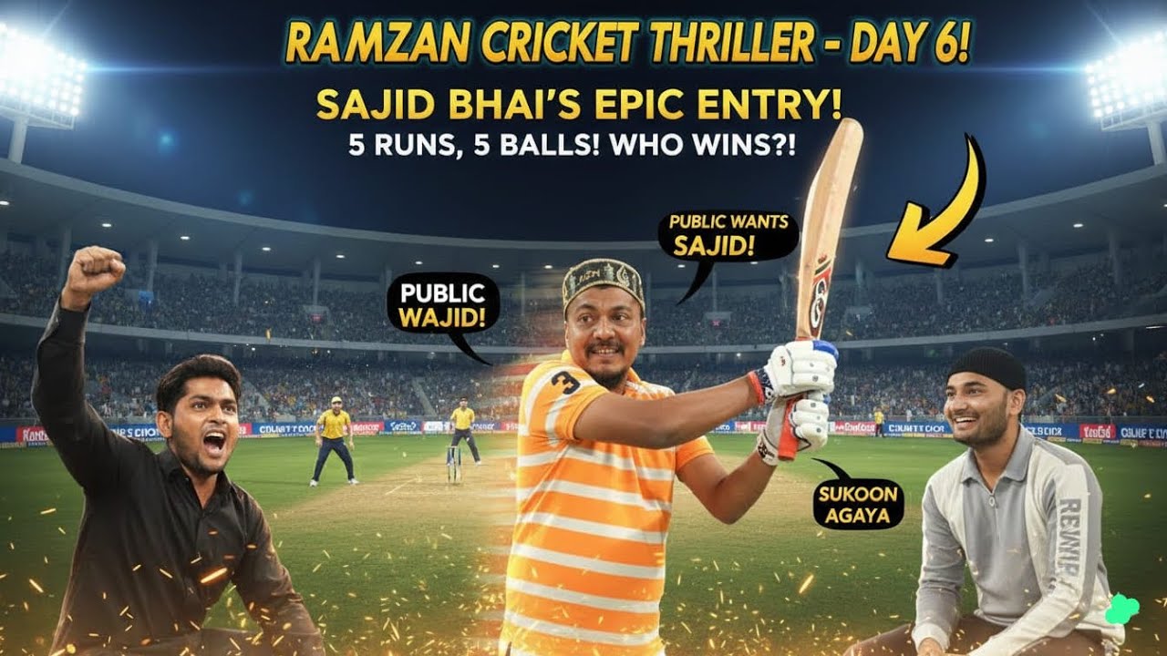 Ramzan Day 7 | 5 Ball 🥎 Mai 5 Run 🏃 Kya Sajid Bhai Kar Payege !