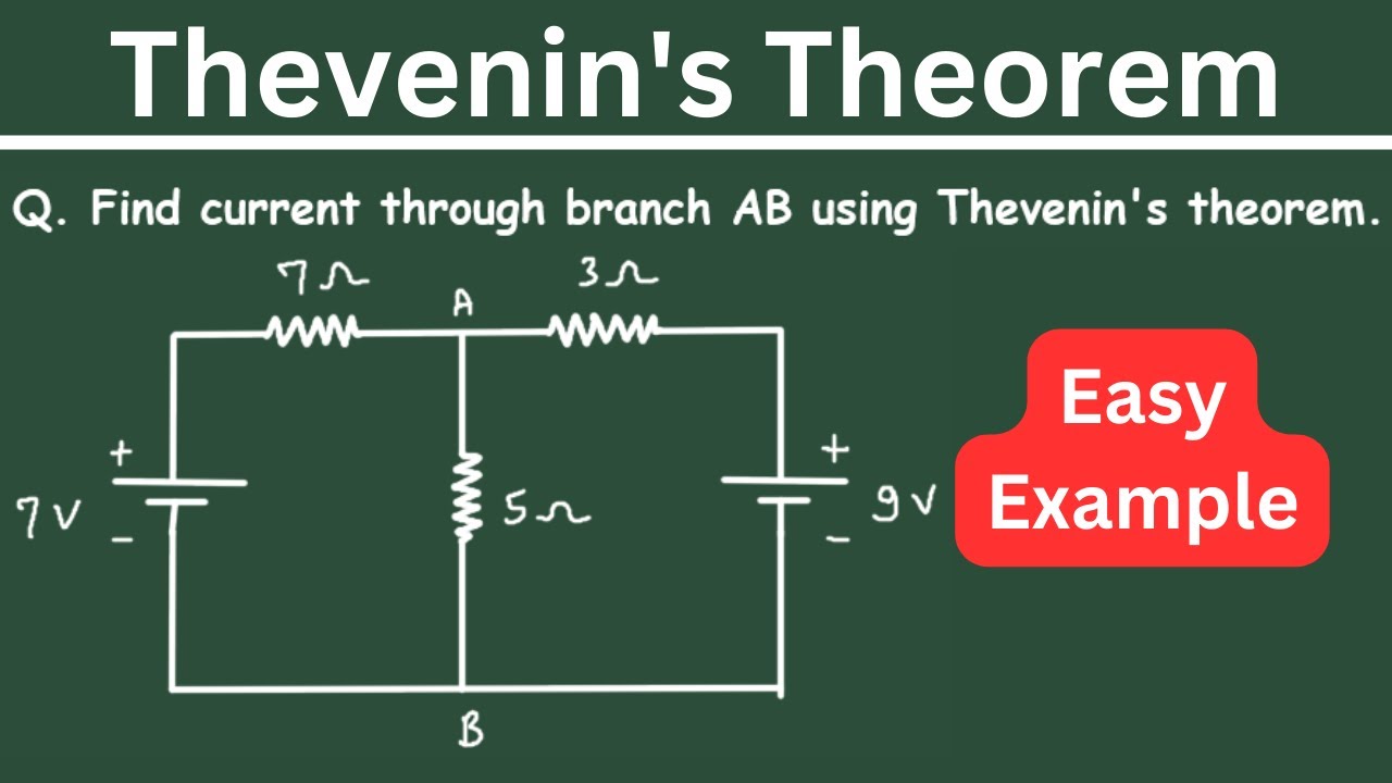 Thevenin Theorem Problem (Easy Example) | Electrical Engineering - YouTube