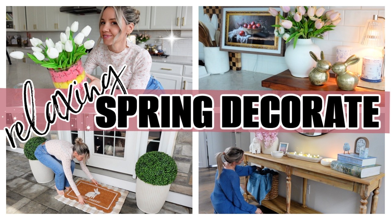 Spring Decorate With Me 🌷 Cozy Home Refresh + DIY Banner (Relaxing)