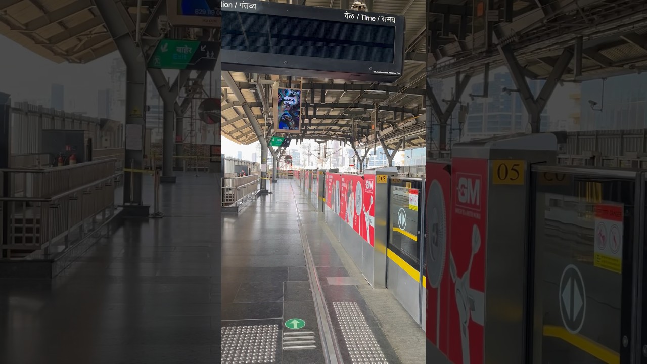 Zero Crowd Metro, DN Nagar, Andheri West Platform at 3 PM  
