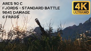 Ares 90 C 9,8k damage 6 frags on Fjords - World of Tanks