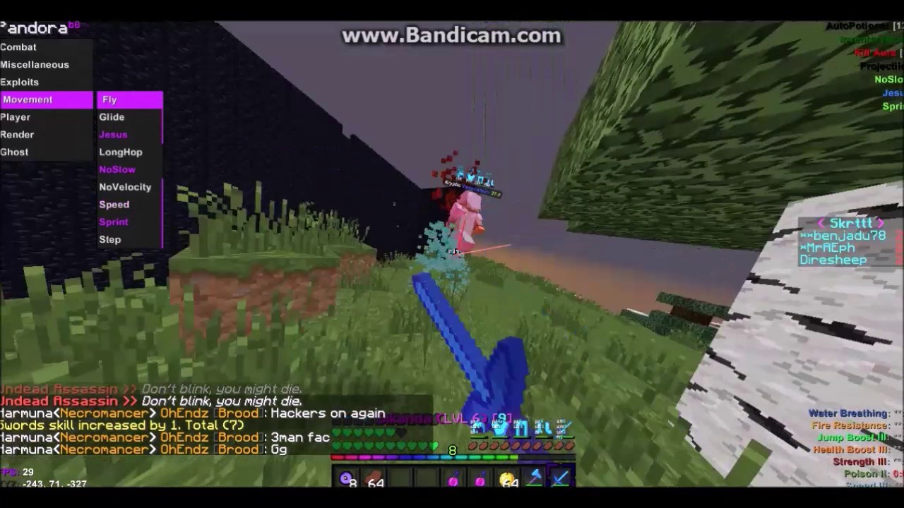Minecraft cosmic pvp Hacking #4 God kills  & divining as a trainee