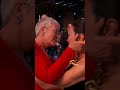 Jamie Lee Curtis kisses Michelle Yeoh at the 29th Annual SAG Awards. #jamieleecurtis #michelleyeoh